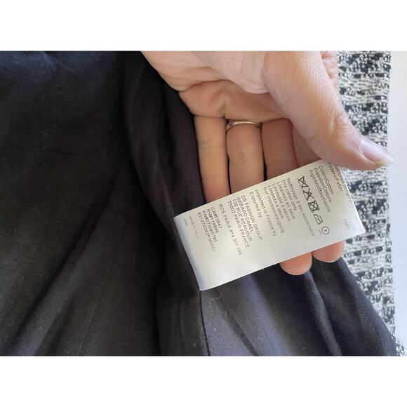 Gerard Darel Paris Women’s Tweed Boucle Open Front Blazer Jacket Black White 44 - Picture 7 of 7